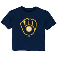 Infant Navy Milwaukee Brewers Primary Team Logo T-Shirt