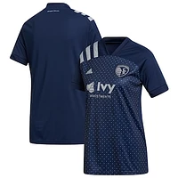 Women's adidas Navy Sporting Kansas City 2020 Swiss Dots Replica Jersey