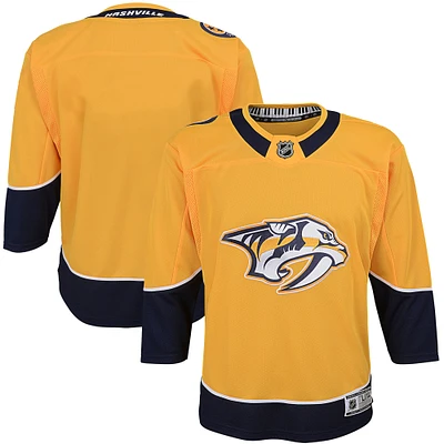 Youth Yellow Nashville Predators Home Premier Blank Jersey