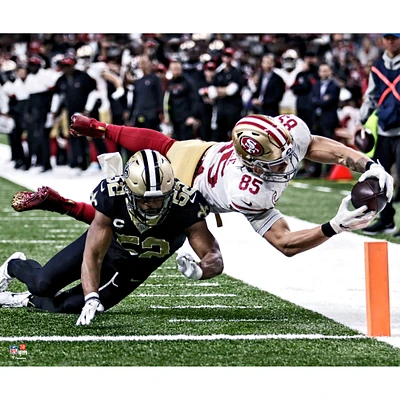 George Kittle San Francisco 49ers Unsigned Diving Touchdown Photograph