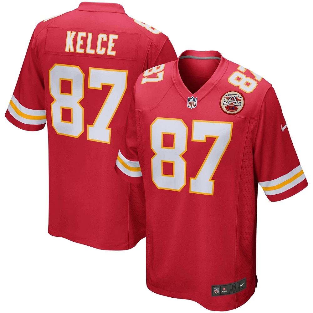 Men's Nike Travis Kelce Red Kansas City Chiefs Game Player - Jersey