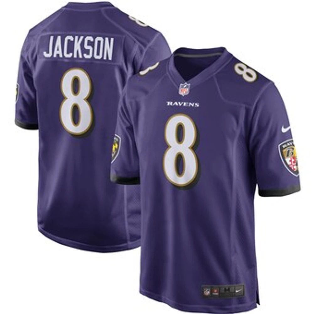 Men's Nike Lamar Jackson Purple Baltimore Ravens Game Player - Jersey