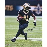 Alvin Kamara New Orleans Saints Autographed 16" x 20" Black Jersey Vertical Photograph