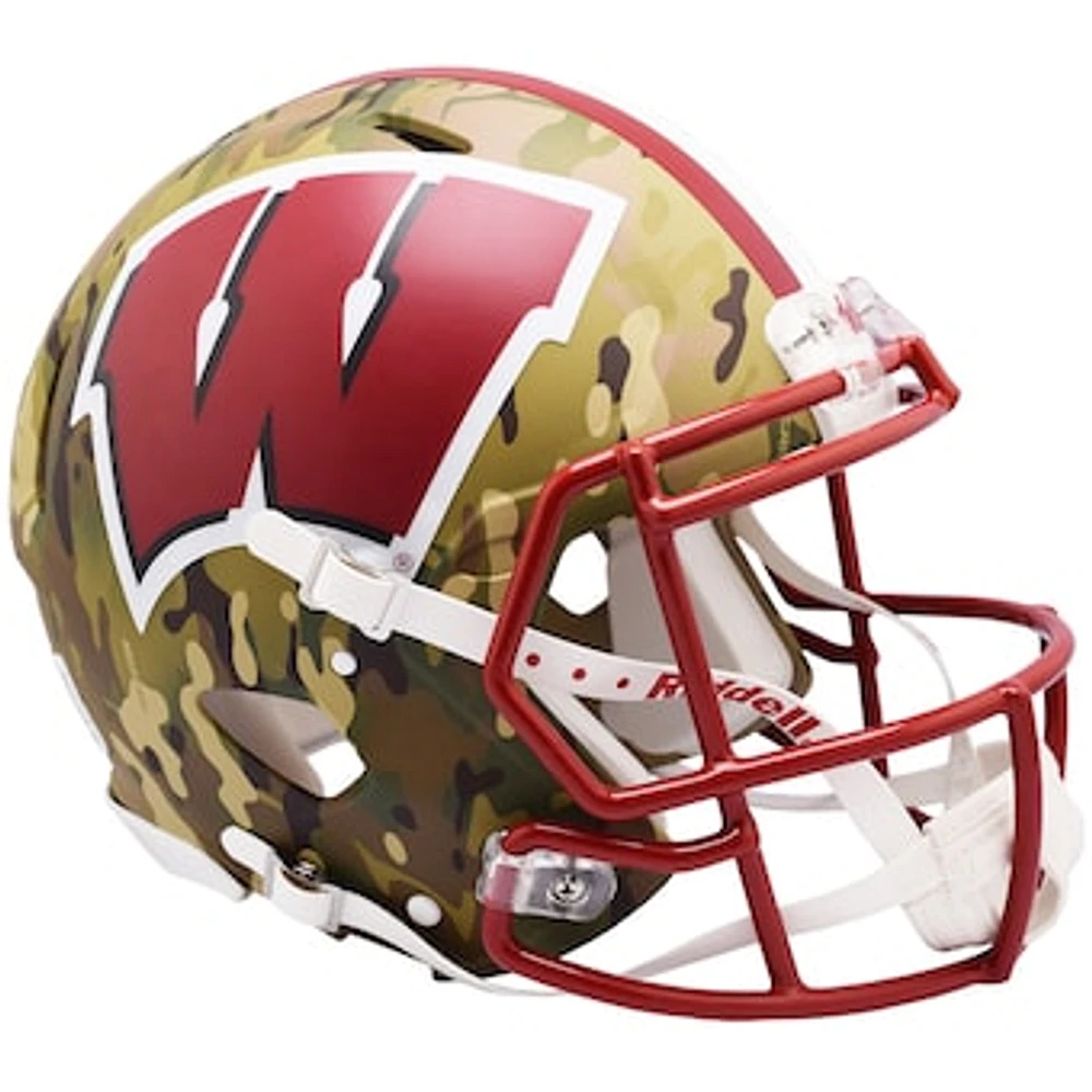 Wisconsin Badgers Riddell Camo Alternate Speed Authentic Helmet