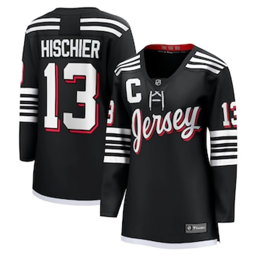 Women's Fanatics Nico Hischier Black New Jersey Devils Alternate Premier Breakaway Player