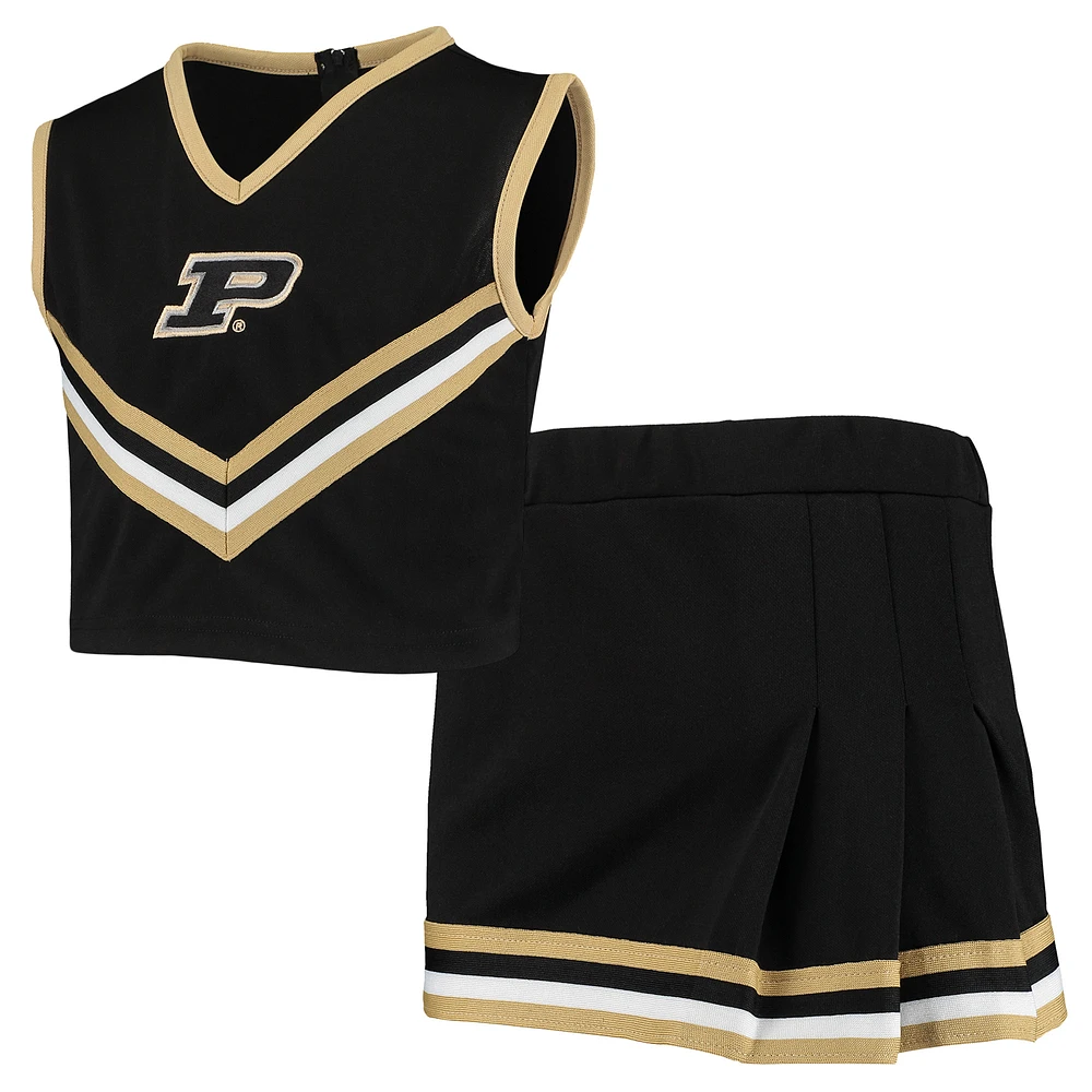 Girls Youth Black Purdue Boilermakers Two-Piece Cheer Set