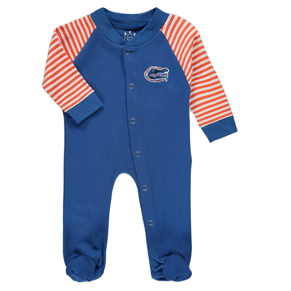 Newborn & Infant Royal Florida Gators Little Snap Raglan Sleeper