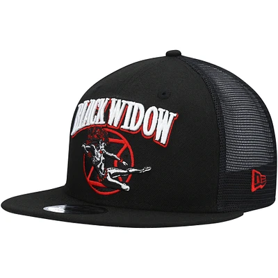 Men's Black New Era Black Widow Retro Meshback 9FIFTY Snapback Hat