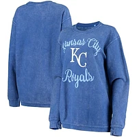 Women's G-III 4Her by Carl Banks Royal Kansas City Royals Script Comfy Cord Pullover Sweatshirt