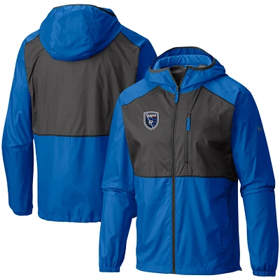 Men's Columbia Blue San Jose Earthquakes Flash Forward Windbreaker Jacket