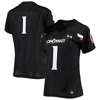 Women's Under Armour #1 Black Cincinnati Bearcats Replica Football Jersey