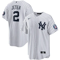 Men's Nike Derek Jeter White/Navy New York Yankees 2020 Hall of Fame Induction Home Replica Player Name Jersey