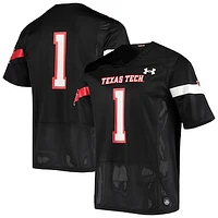 Men's Under Armour #1 Texas Tech Red Raiders Logo Replica Football Jersey