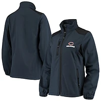 Women's Dunbrooke Navy Chicago Bears Softshell Fleece Full-Zip Jacket