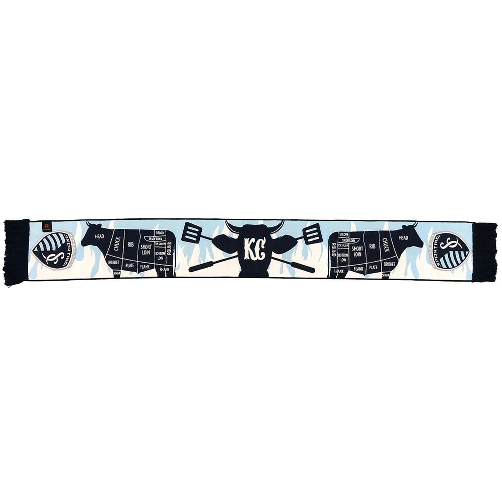 Blue Sporting Kansas City BBQ Woven Scarf