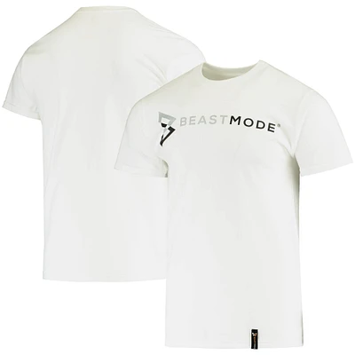 Men's Beast Mode White Basic Logo T-Shirt