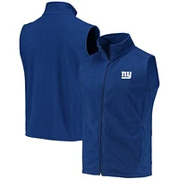 Men's Royal New York Giants Houston Fleece Full-Zip Vest