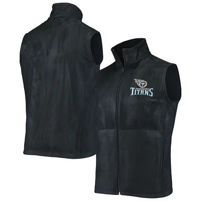 Men's Navy Tennessee Titans Houston Fleece Full-Zip Vest