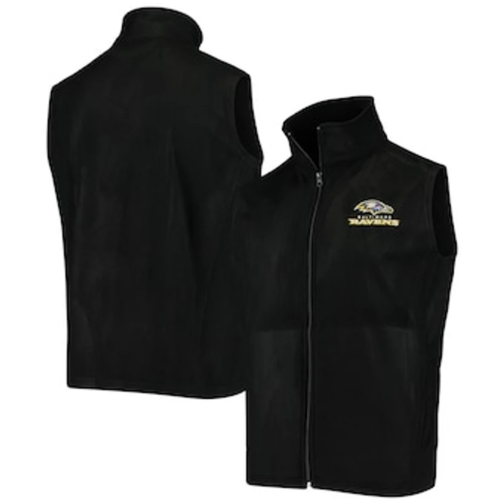 Men's Black Baltimore Ravens Houston Fleece Full-Zip Vest