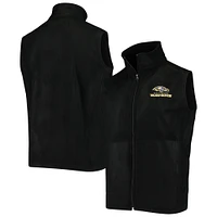 Men's Black Baltimore Ravens Houston Fleece Full-Zip Vest