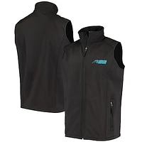 Men's Dunbrooke Black Carolina Panthers Circle Archer Softshell Full-Zip Vest