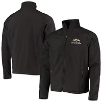 Men's Dunbrooke Black Baltimore Ravens Sonoma Softshell Full-Zip Jacket