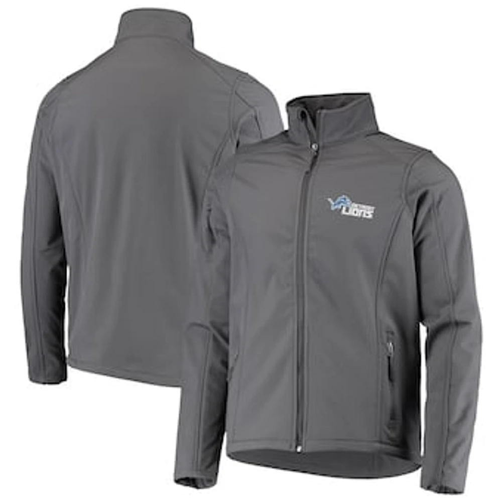 Men's Dunbrooke Charcoal Detroit Lions Sonoma Softshell Full-Zip Jacket