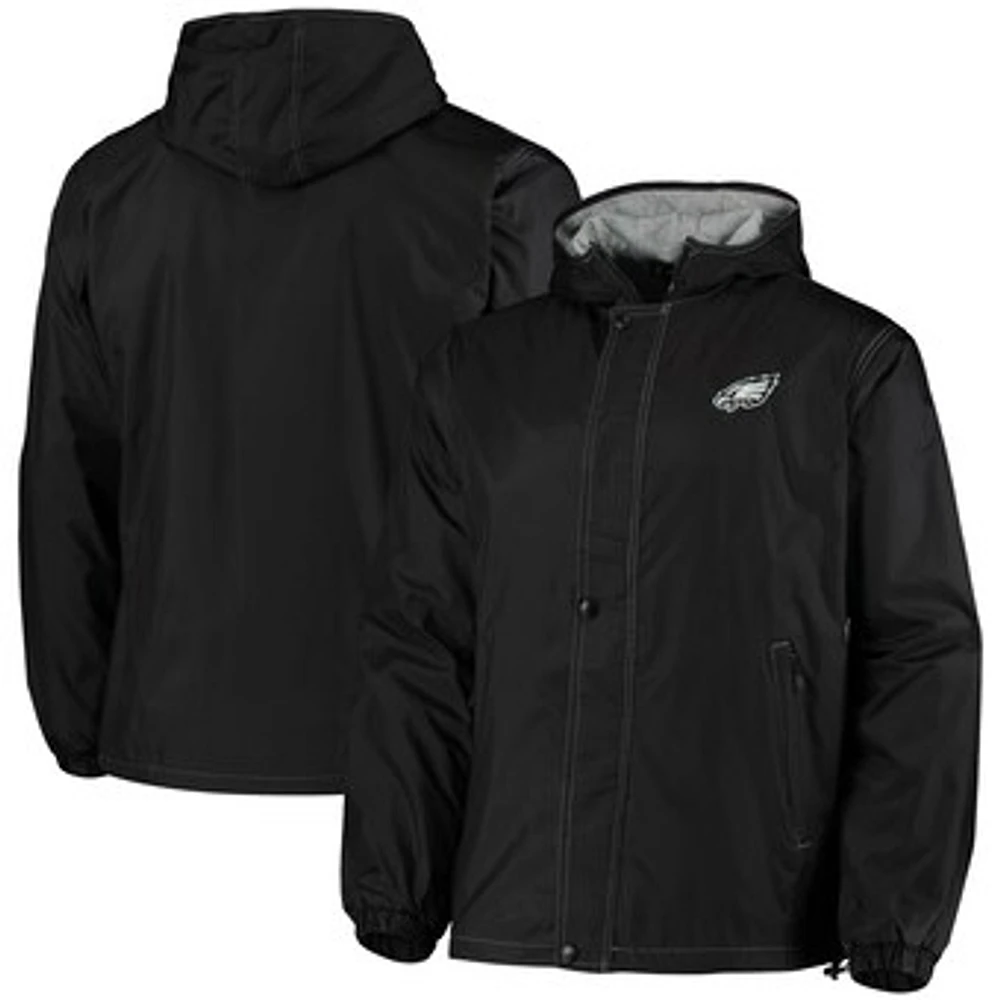 Men's Dunbrooke Black Philadelphia Eagles Logo Legacy Stadium Full-Zip Jacket