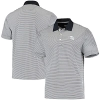 Men's Cutter & Buck Navy Tampa Bay Rays Trevor Stripe DryTec Polo