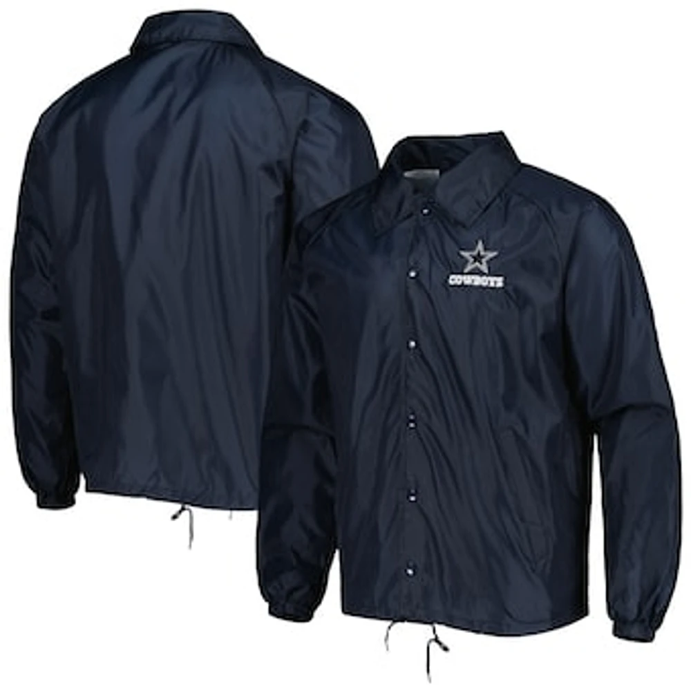 Men's Navy Dunbrooke Dallas Cowboys Coaches Classic Raglan Full-Snap Windbreaker Jacket