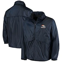 Men's Dunbrooke Navy Denver Broncos Circle Sportsman Waterproof Packable Lightweight Full-Zip Jacket