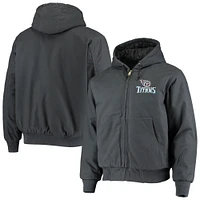 Men's Dunbrooke Navy Tennessee Titans Dakota Cotton Canvas Hooded Jacket