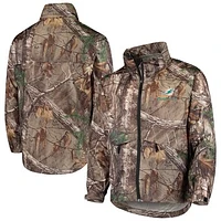 Men's Dunbrooke Realtree Camo Miami Dolphins Circle Sportsman Waterproof Packable Full-Zip Jacket