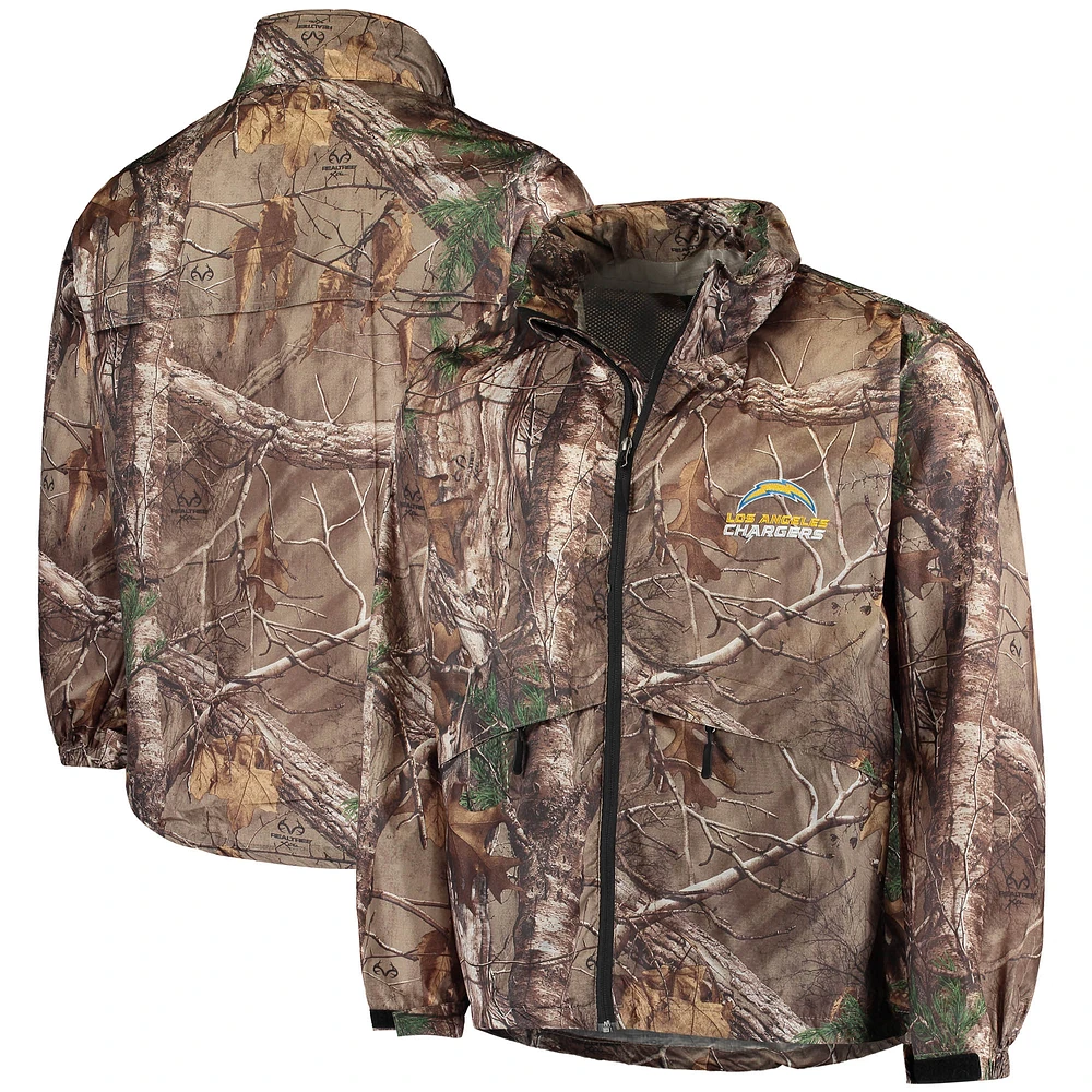 Men's Dunbrooke Realtree Camo Los Angeles Chargers Circle Sportsman Waterproof Packable Full-Zip Jacket