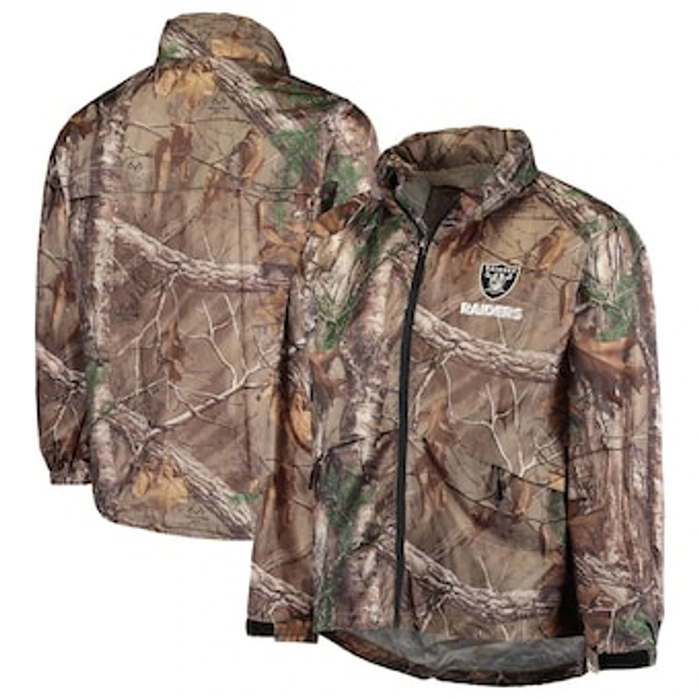 Men's Dunbrooke Realtree Camo Las Vegas Raiders Circle Sportsman Waterproof Packable Full-Zip Jacket