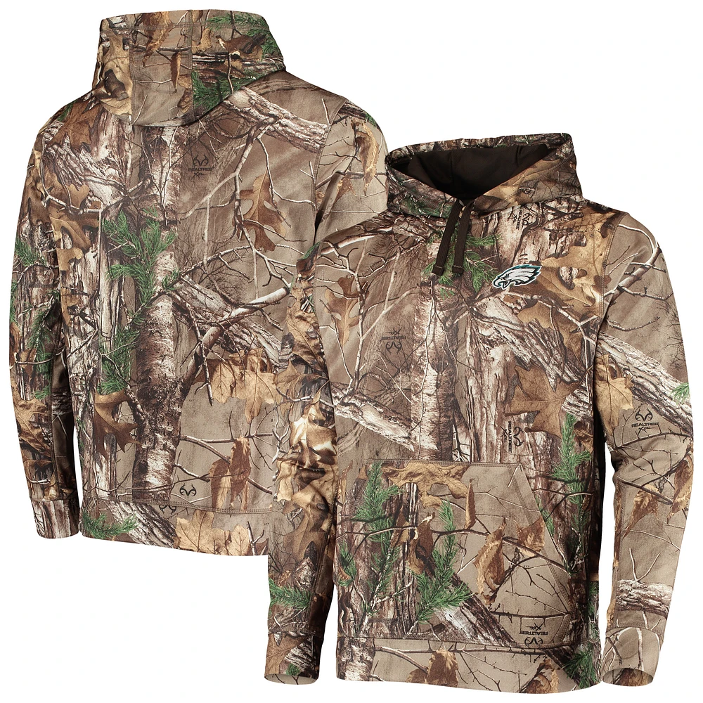 Men's Dunbrooke Realtree Camo Philadelphia Eagles Circle Champion Tech Fleece Pullover Hoodie