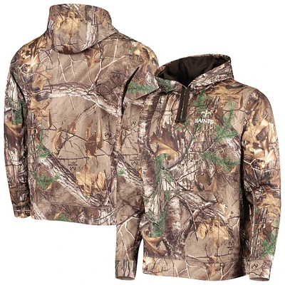 Men's Dunbrooke Realtree Camo New Orleans Saints Circle Champion Tech Fleece Pullover Hoodie