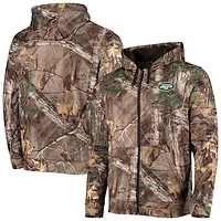 Men's Dunbrooke Realtree Camo New York Jets Trophy Tech Fleece Full-Zip Hoodie