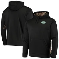 Men's Dunbrooke Black/Realtree Camo New York Jets Logo Ranger Pullover Hoodie