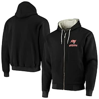 Men's Dunbrooke Black Tampa Bay Buccaneers Craftsman Thermal-Lined Full-Zip Hoodie