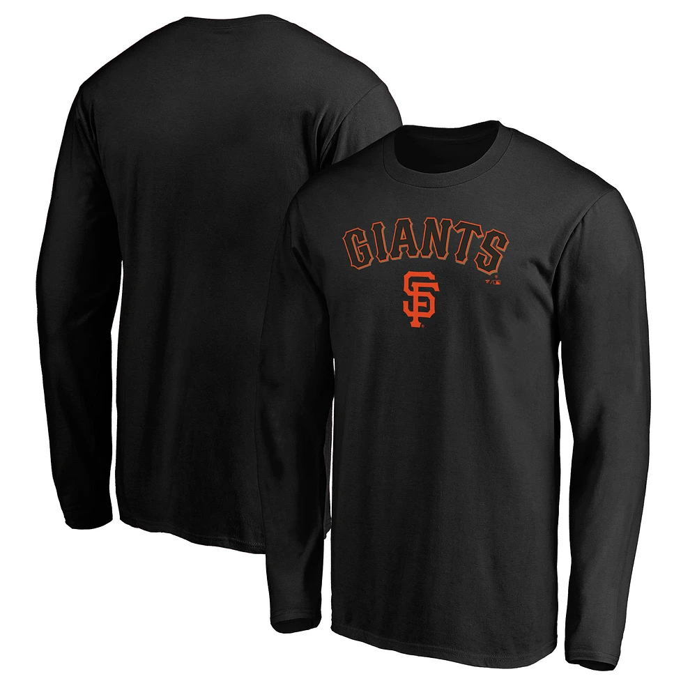 Men's Fanatics Black San Francisco Giants Team Logo Lockup Long Sleeve T-Shirt