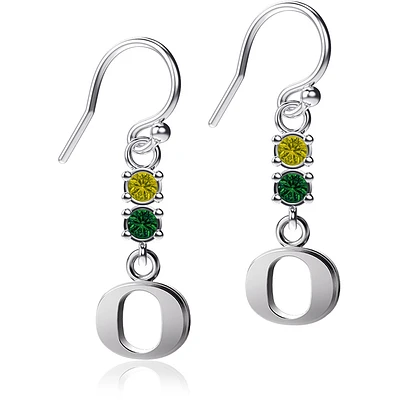 Dayna Designs Oregon Ducks Dangle Crystal Earrings