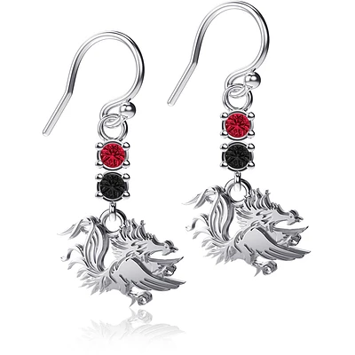 Dayna Designs South Carolina Gamecocks Dangle Crystal Earrings