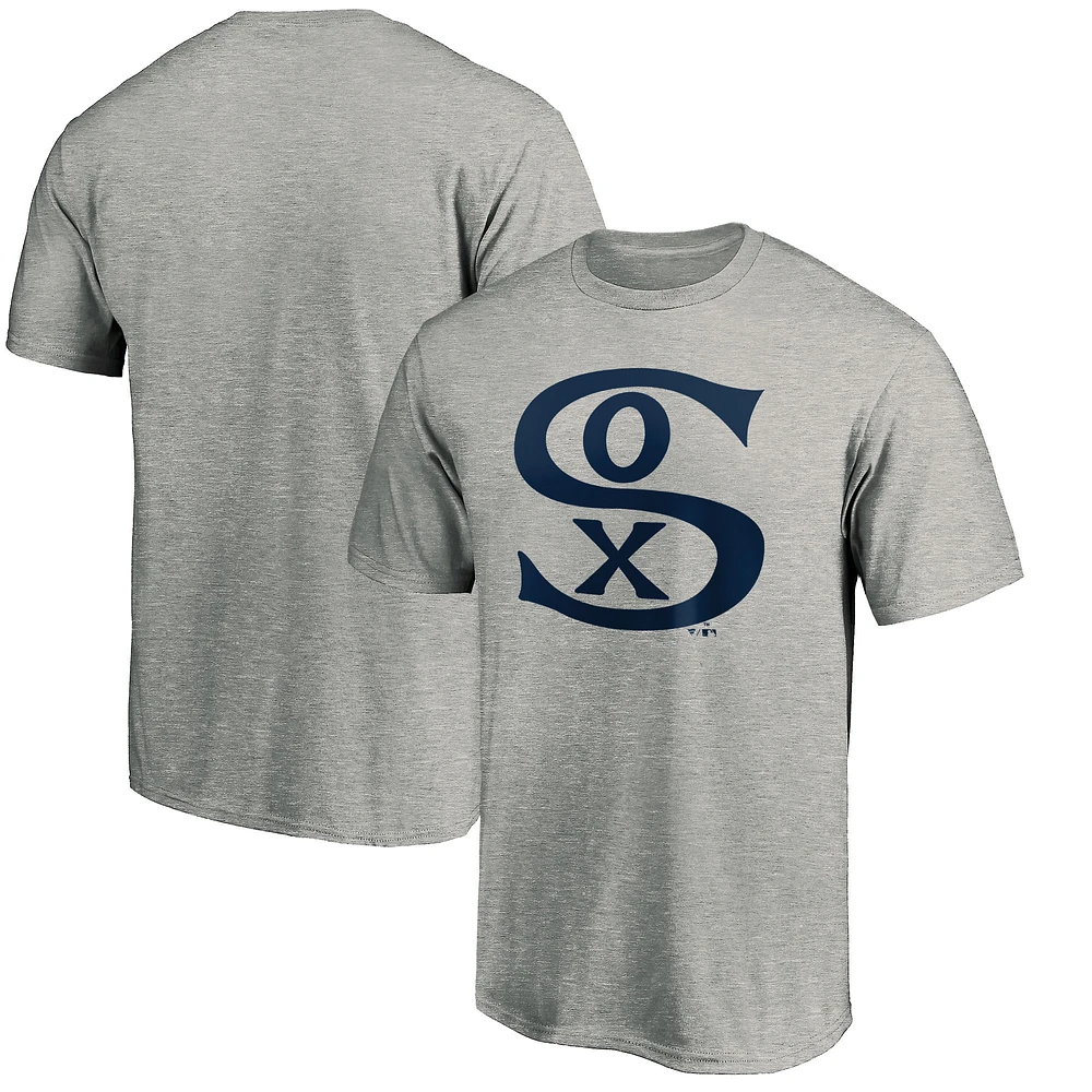 Men's Fanatics Heathered Gray Chicago White Sox Cooperstown Collection Forbes Team T-Shirt