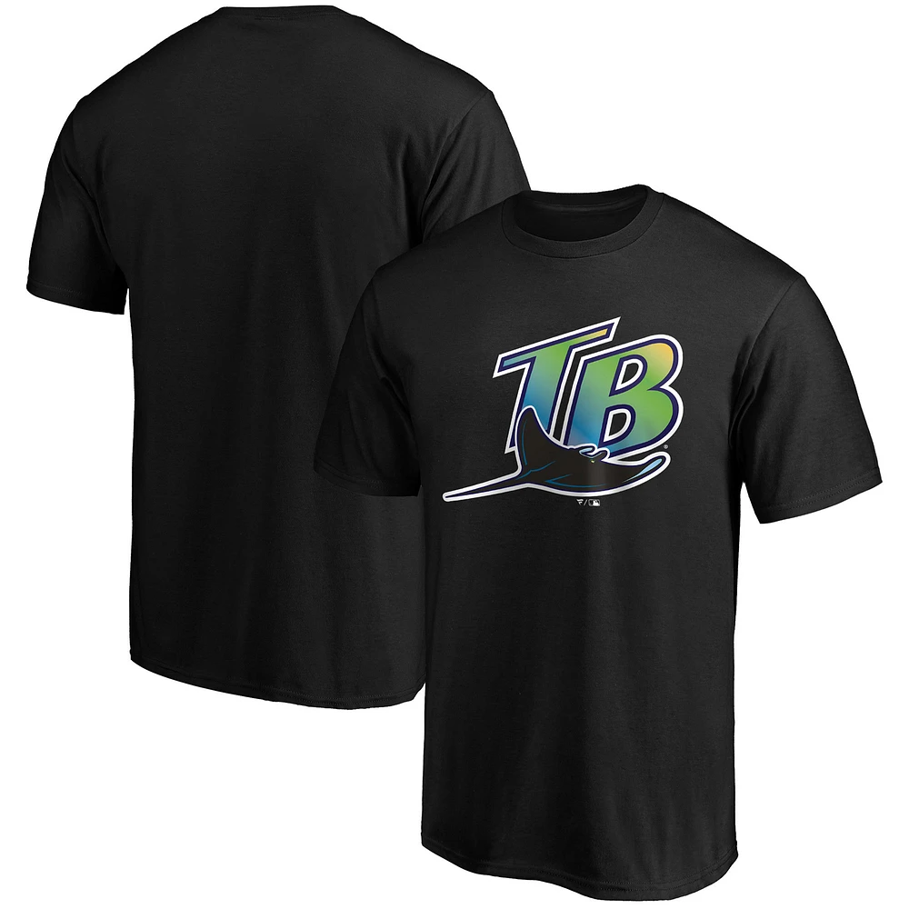 Men's Fanatics Black Tampa Bay Rays Cooperstown Collection Forbes Team T-Shirt