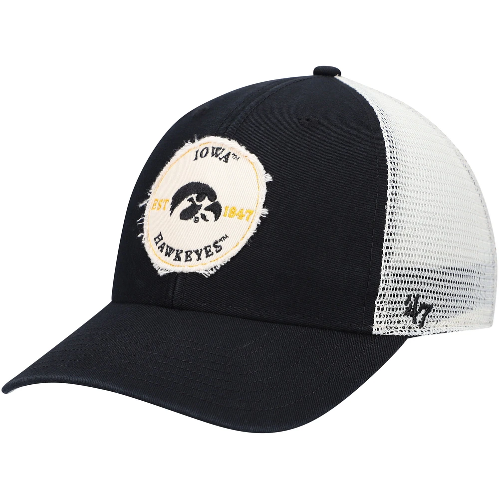 Men's '47 Black Iowa Hawkeyes Howell MVP Trucker Snapback Hat