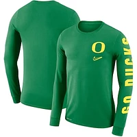 Men's Nike Green Oregon Ducks Local Mantra Performance Long Sleeve T-Shirt