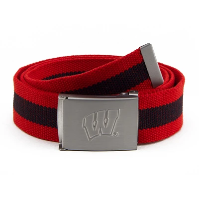 Men's Wisconsin Badgers Fabric Belt