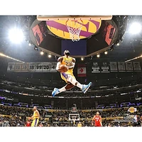 LeBron James Los Angeles Lakers Unsigned Dunk Against Houston Rockets Photograph