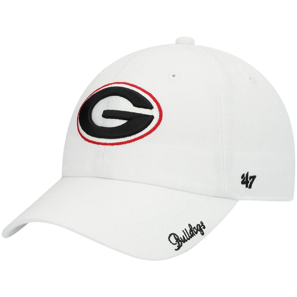 Women's '47 White Georgia Bulldogs Miata Clean Up Logo Adjustable Hat